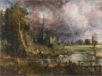 Selvklebende plakat  Salisbury Cathedral - John Constable