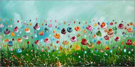 Akrylbilde  Colorful Flowers - Theheartofart Gena