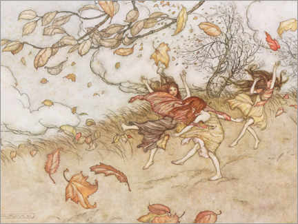 Akrylbilde  Illustration from Peter Pan - Arthur Rackham