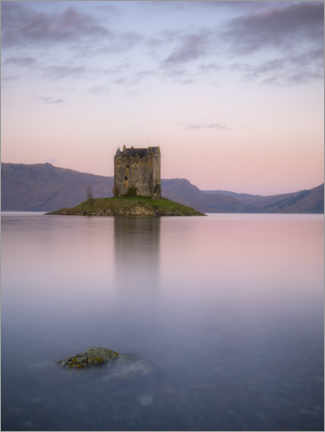 Akrylbilde  Castle Stalker at sunrise, Scotland - Jos Pannekoek