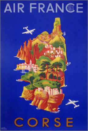 Plakat Corsica via Air France