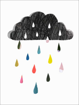 Plakat Colorful rain cloud