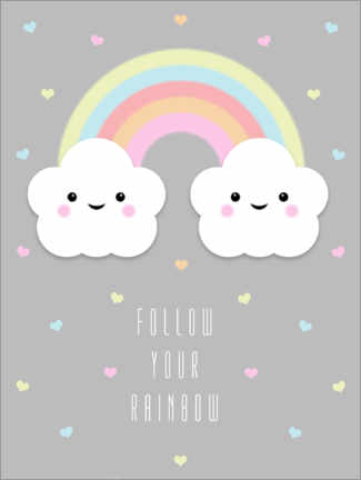 Plakat Follow your rainbow