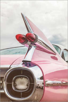 Aluminiumsbilde  The pink American classic car - Martin Bergsma