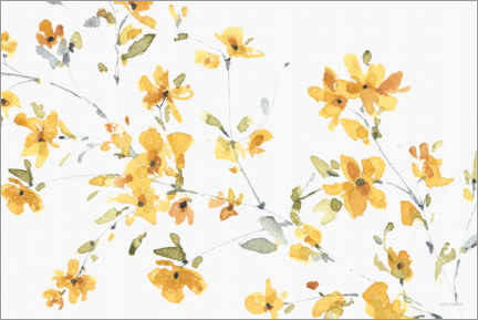 Plakat Yellow flower branches