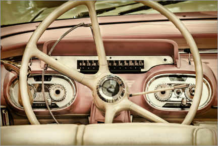 Plakat Pink classic car