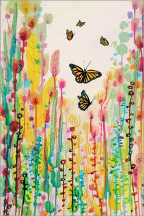 Akrylbilde  Butterflies - Sylvie Demers