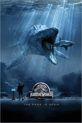 Selvklebende plakat  Jurassic World - Mosasaurus