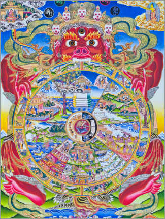 Plakat Mandala of the wheel of life