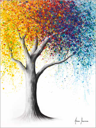Akrylbilde  Rainbow Rollicking Tree - Ashvin Harrison