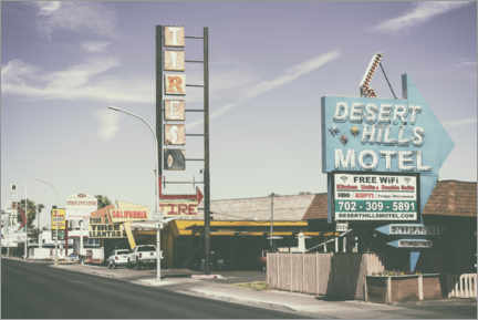 Selvklebende plakat  American West - Old Vegas - Philippe HUGONNARD