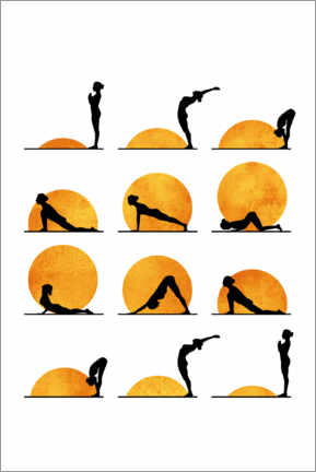 Plakat  Yoga Sun - KUBISTIKA