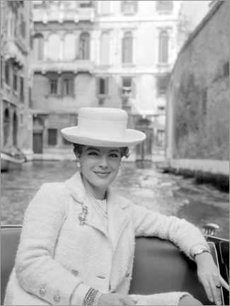 Akrylbilde  Actress Romy Schneider in Venice 1973