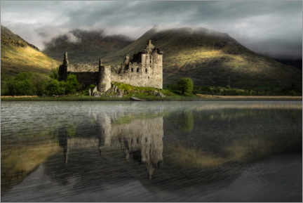 Akrylbilde  Kilchurn Castle on Loch Awe, Scotland - Christian Müringer