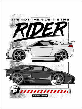 Plakat  It's not the ride it's the rider