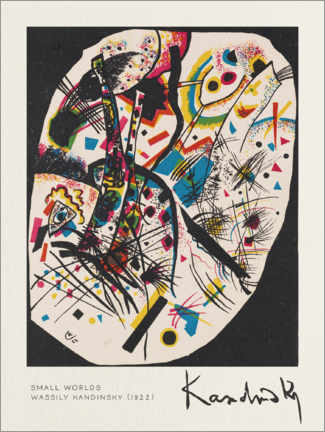 Selvklebende plakat  Small Worlds - Wassily Kandinsky