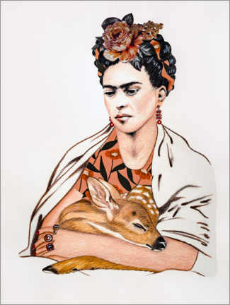 Bilde på skumplate  Frida Kahlo &amp; Granizo - Mandy Reinmuth