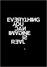 Selvklebende plakat  Everything you can imagine is real - THE USUAL DESIGNERS