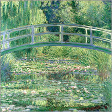 Selvklebende plakat  Den japanske broen - Claude Monet