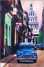 Galleriprint  Cuban Oldtimer Street Scene in Havanna Cuba with Buena Vista Feeling - M. Bleichner