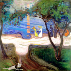 Plakat  Dans på stranden - Edvard Munch