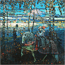 Selvklebende plakat  Couple Riding - Wassily Kandinsky
