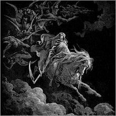 Selvklebende plakat  The Vision of Death - Gustave Doré