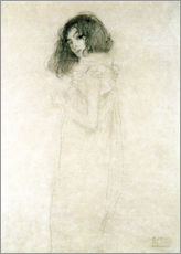 Selvklebende plakat  Portrait of a young woman - Gustav Klimt