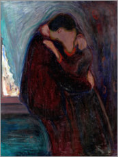 Selvklebende plakat  Kyss - Edvard Munch
