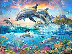 Galleriprint  Dolphin Family - Adrian Chesterman