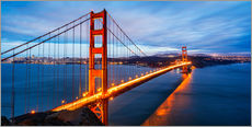 Selvklebende plakat  Golden Gate Bridge i San Francisco