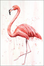 Selvklebende plakat  Flamingo - Nadine Conrad