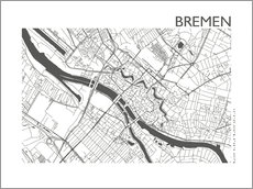 Galleriprint  City map of Bremen - 44spaces