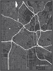 Galleriprint  Los Angeles USA Map - Main Street Maps