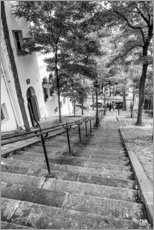 Akrylbilde  Uendelige skritt til Montmartre