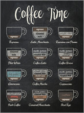 Akrylbilde  Coffee Time - Typobox