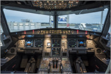 Plakat Cockpit av en Airbus A320