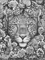 Bilde på skumplate  Jaguar between flowers - Valeriya Korenkova