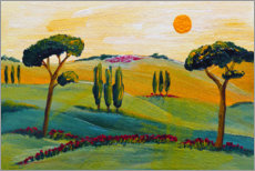 Akrylbilde  Reise til Toscana - Christine Huwer