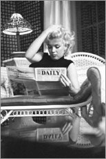 Plakat Marilyn Monroe leser avisen