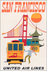 Akrylbilde  San Francisco (English) - Vintage Travel Collection