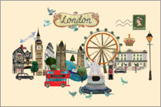 Plakat London Collage
