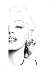Akrylbilde  Half-portrait Marilyn Monroe - Dirk Richter