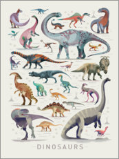 Selvklebende plakat  Dinosaurs - Dieter Braun