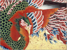 Galleriprint  Phoenix (detalj) - Katsushika Hokusai