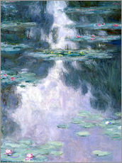 Selvklebende plakat  Vannliljer - Claude Monet