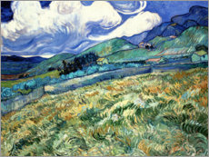 Akrylbilde  Mountainous Landscape behind Saint-Paul Hospital - Vincent van Gogh
