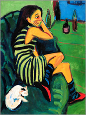 Selvklebende plakat  Female Artist - Ernst Ludwig Kirchner