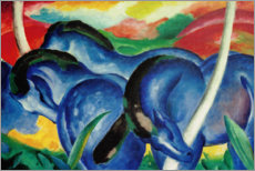 Akrylbilde  Large blue Horses - Franz Marc