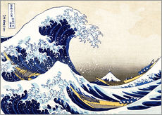 Selvklebende plakat  Den store bølgen ved Kanagawa - Katsushika Hokusai